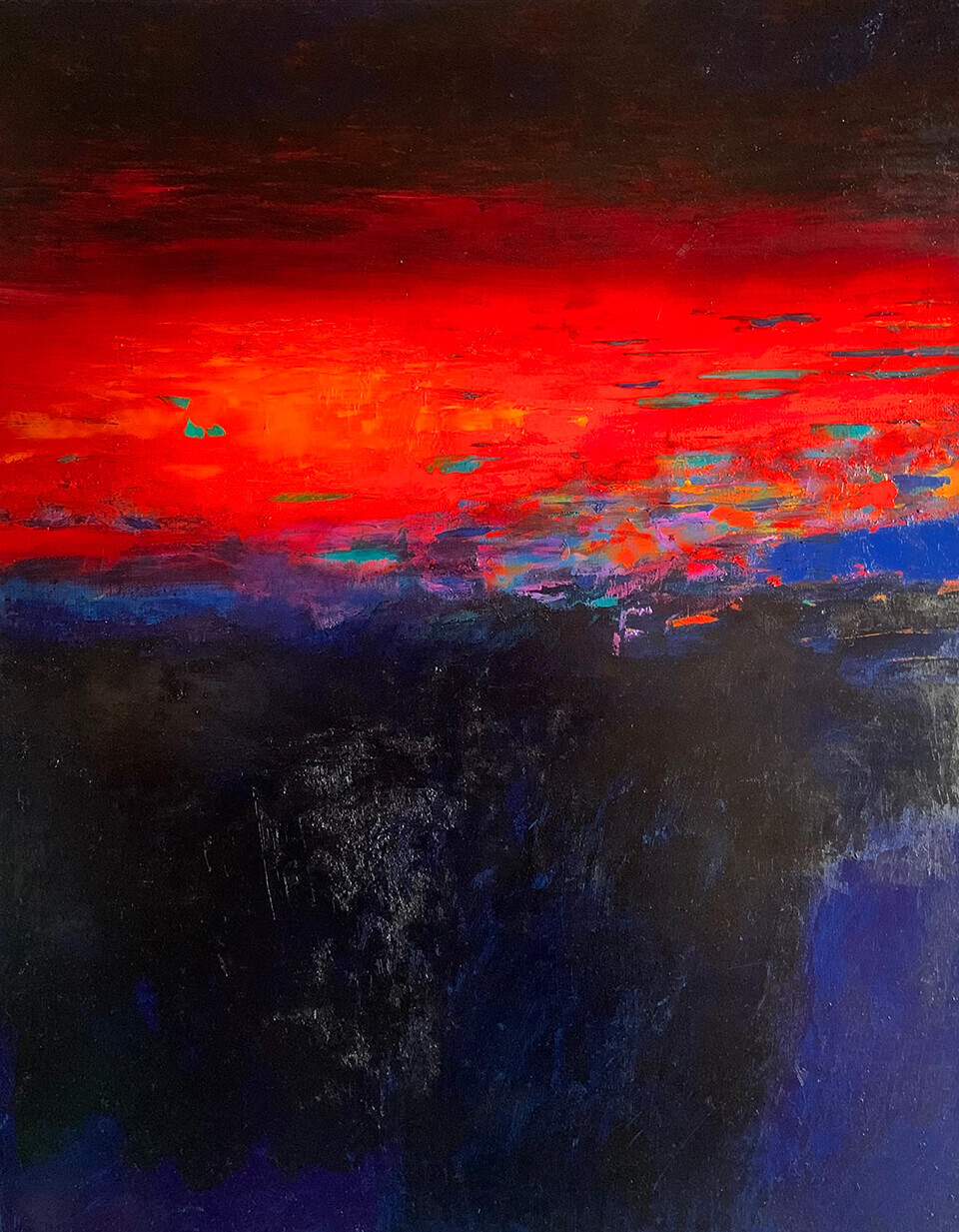 Martyn Brewster 'Seascape Series' 1 oil on canvas 104cm x 84cm box framed
