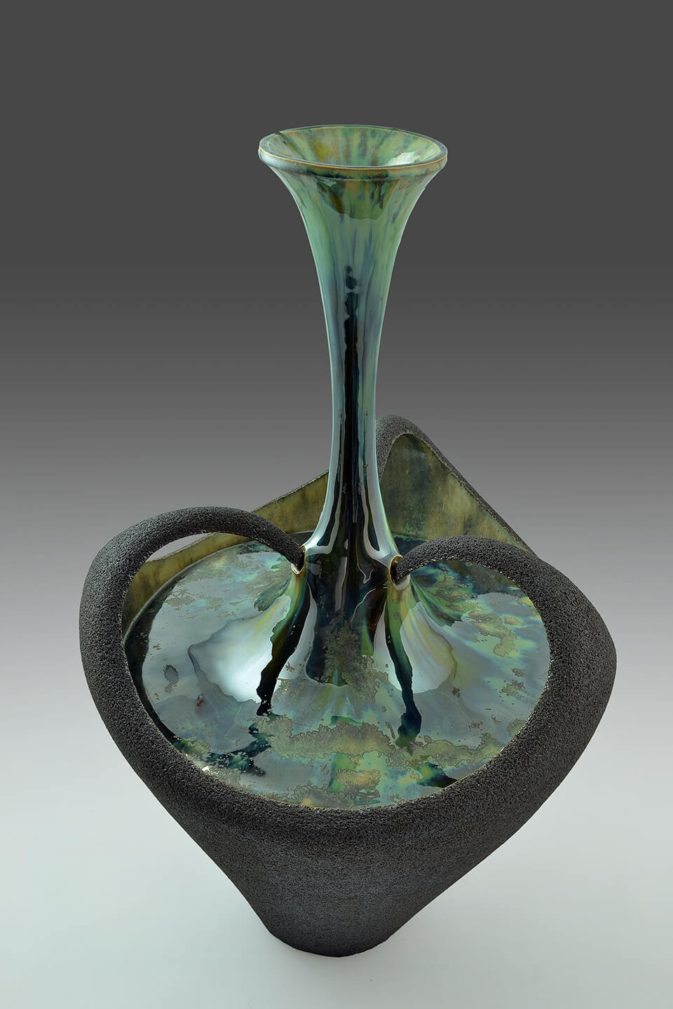 Arek Nowicki 'Neptune' stoneware with crystalline glaze