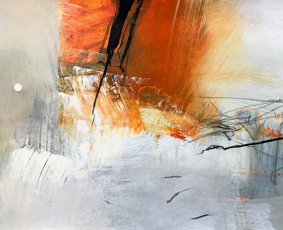 Neil Canning 'In the Air' mixed media on paper 29ins x 42ins framed