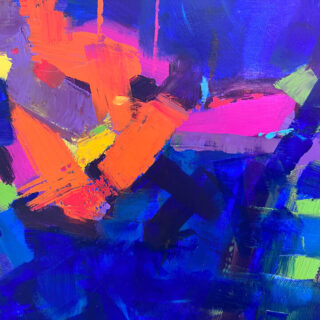 Ben Winter 'The Peninsula, Process 30' acrylic on canvas framed