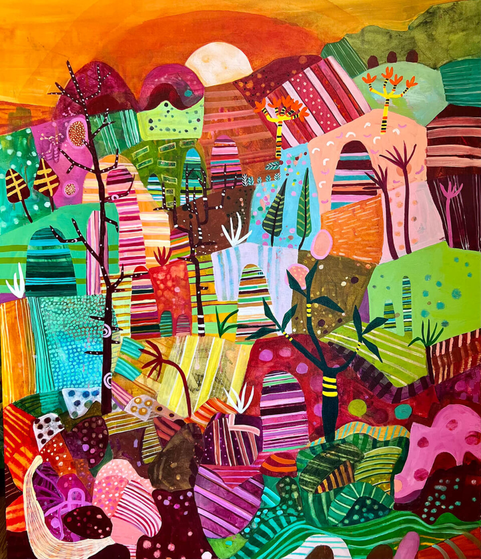 Moira Hazel 'Question Not' acrylic on canvas 120 x 100cm unframed